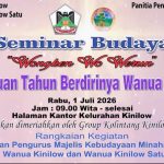 1 Juli Seminar Budaya Masyarakat, Tentukan Tahun Berdirinya Wanua Kinilow