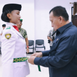 Bertugas di Upacara Peringatan HUT ke-81 Kemerdekaan RI, Bupati Robby Kukuhkan Paskibraka Kabupaten Minahasa